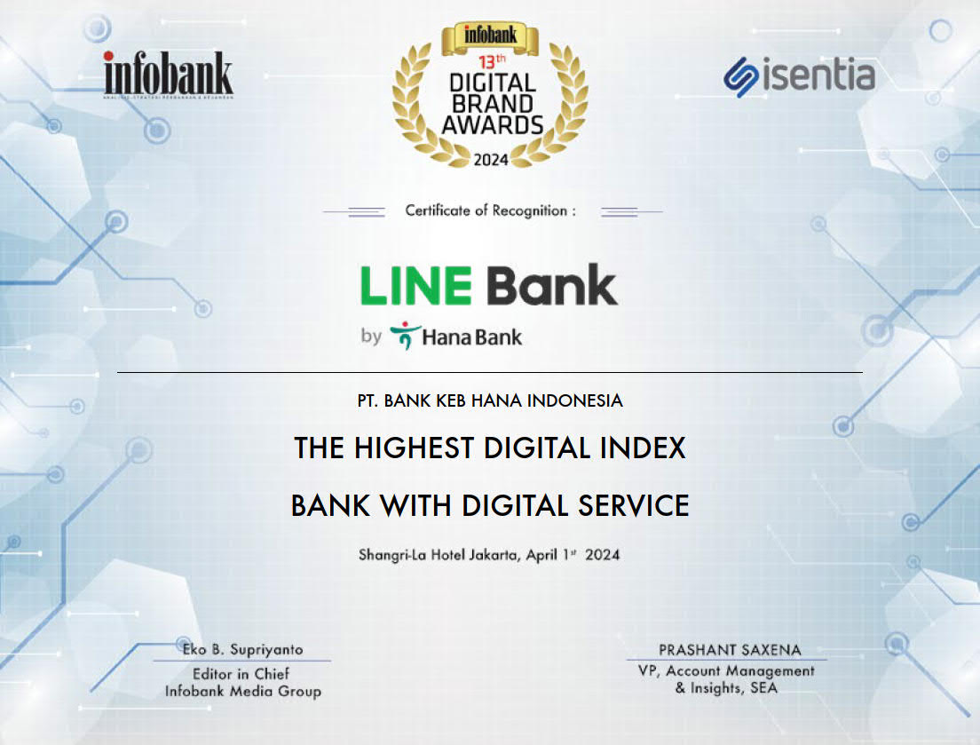The Highest Digital Index Bank with Digital Service