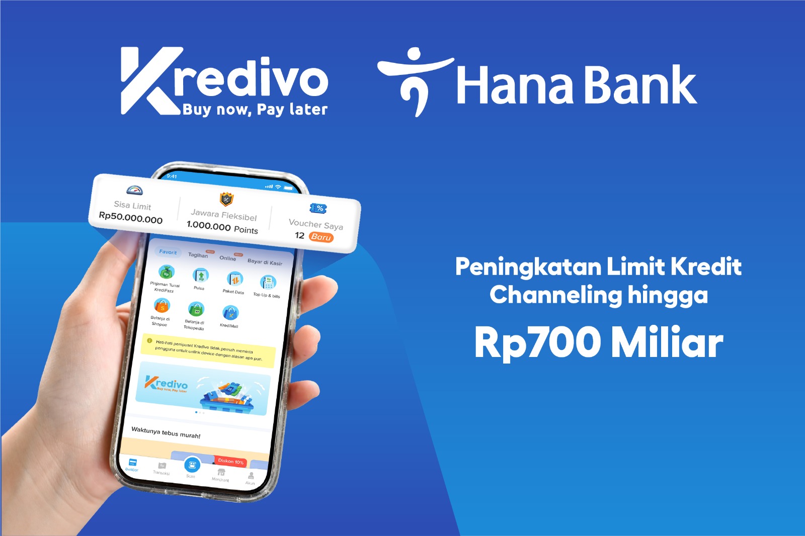 Tingkatkan Keuangan Inklusif, Hana Bank Perkuat Kerja Sama Channeling dengan Kredivo